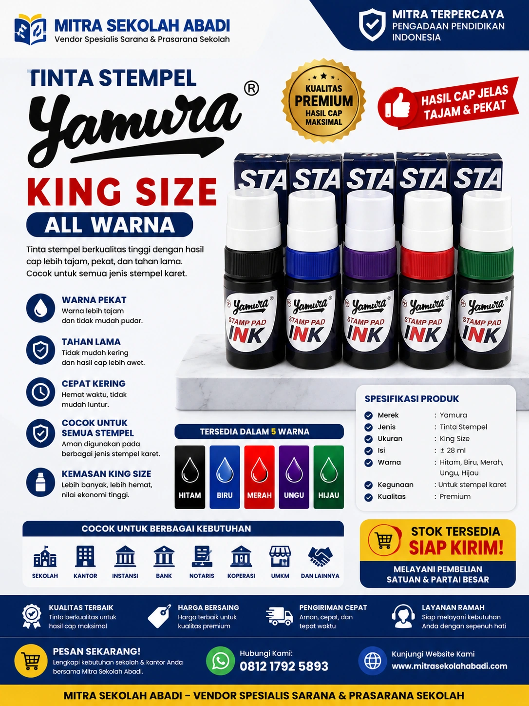 Tinta Stempel Yamura King Size All Warna
