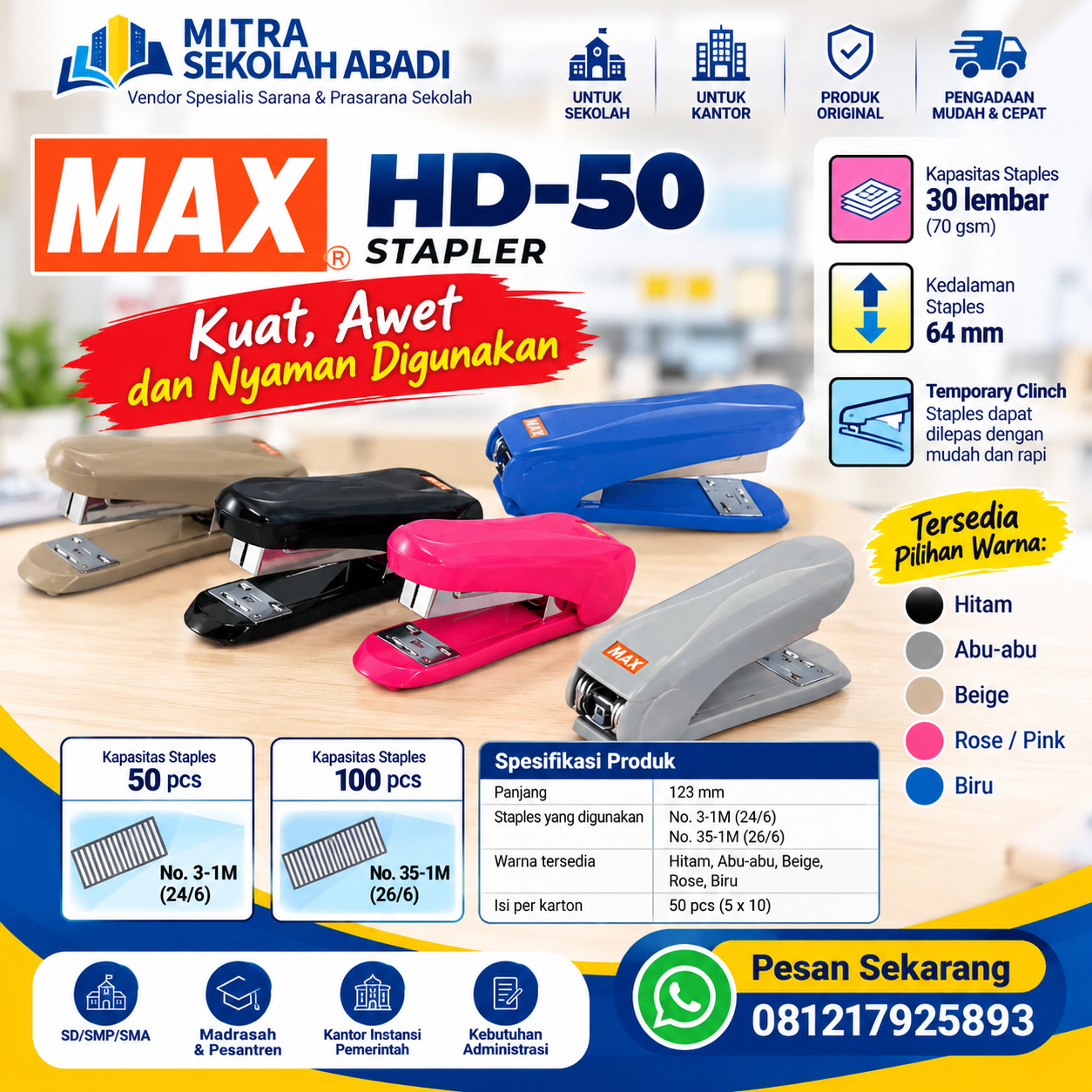 MAX HD-50 Stapler