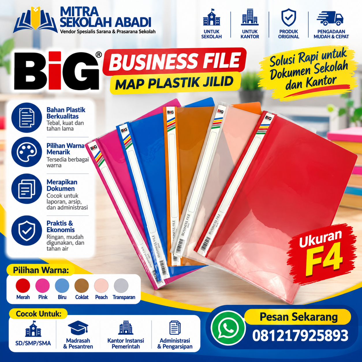 BiG Business File Map Plastik Jilid F4
