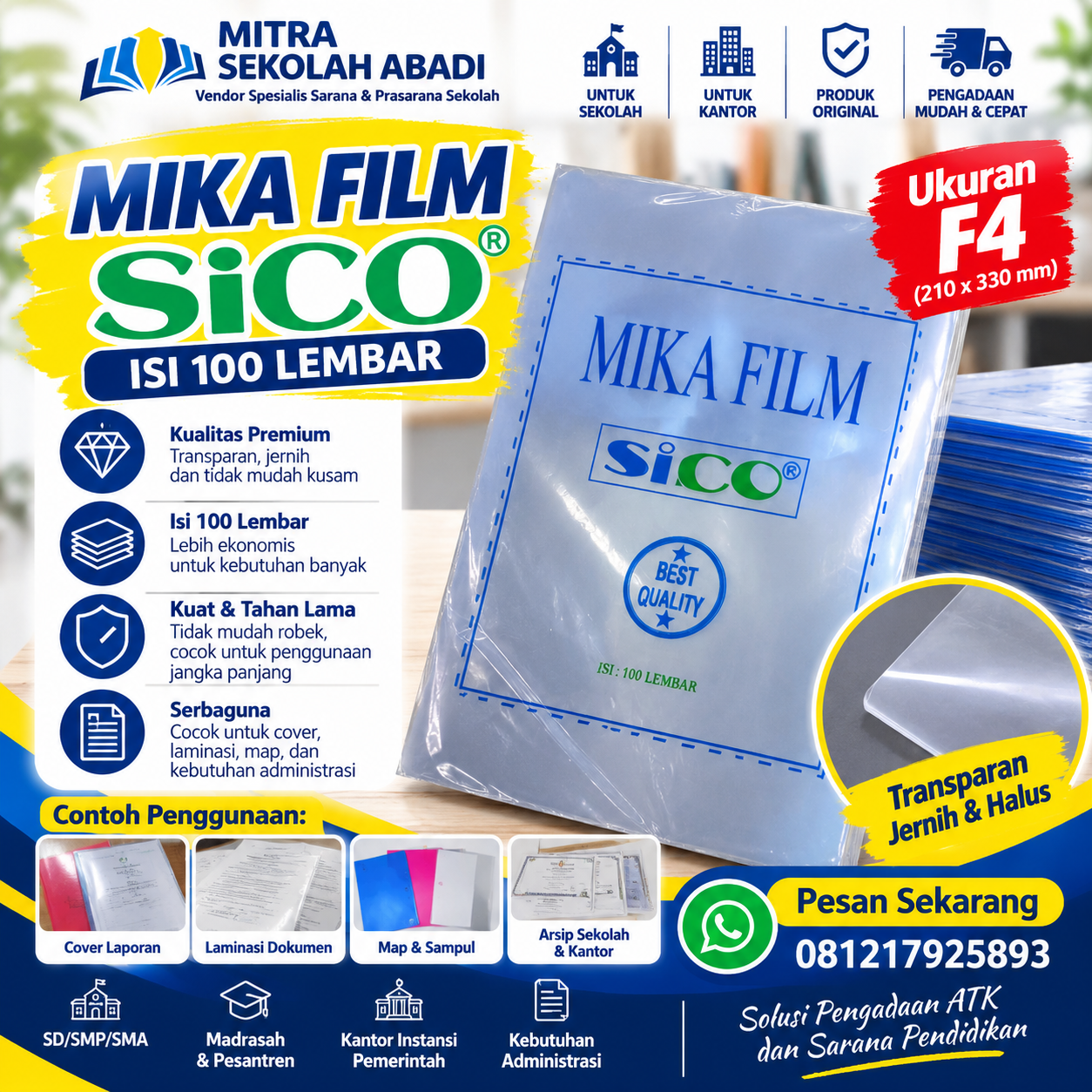 MIKA FILM SICO F4 – Isi 100 Lembar